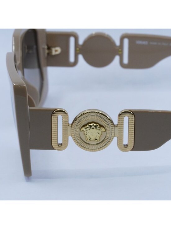 Versace VE4478U 549961 Sunglasses Beige Square Frame, Brown Gradient Lenses main image 4